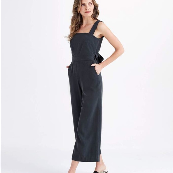 Vetta Capsule Apron Jumpsuit in Washed Black - Picture 2 of 16